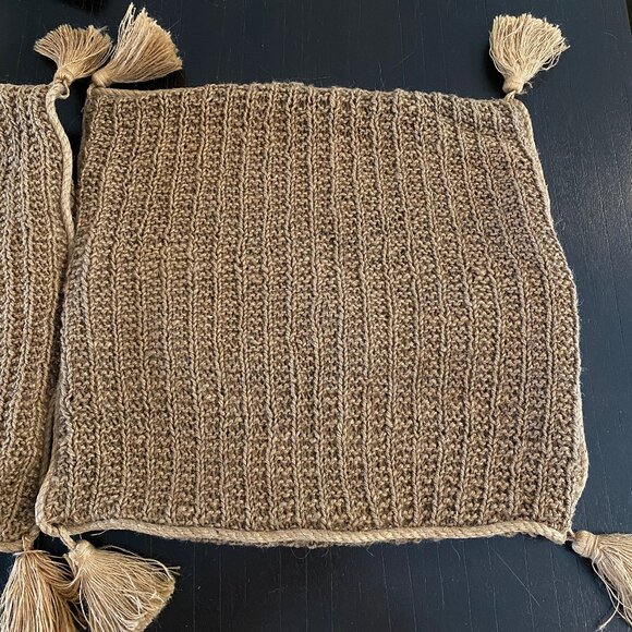 Set of 2 Jute Pillow Covers 17x17 by Bandhini M. Polo & Co. India‎ - Picture 1 of 5